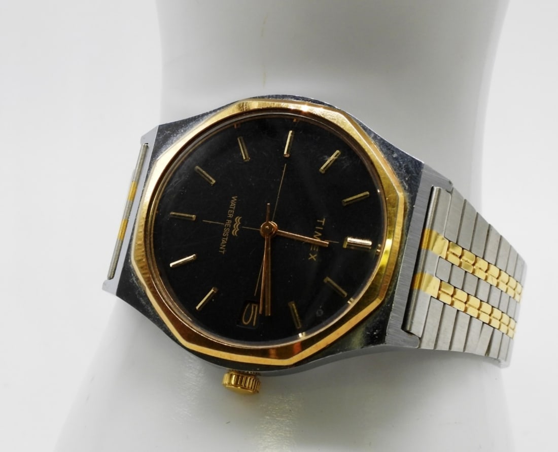 Men's Timex Water Resistant Wrist Watch: For the white-collar man! Watches are not verified, authenticated, or tested in running condition unless specified