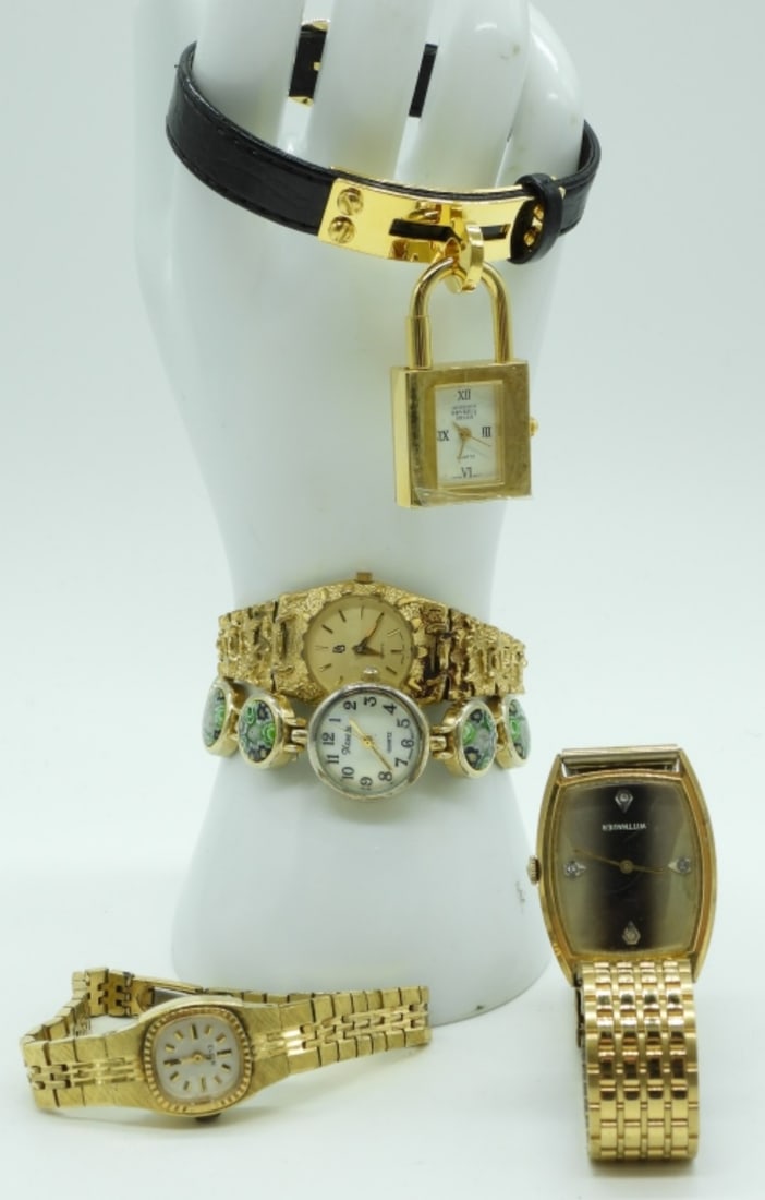 (5) Unique Women's Fashion Watches: Watches are not verified, authenticated, or tested in running condition unless otherwise specified.