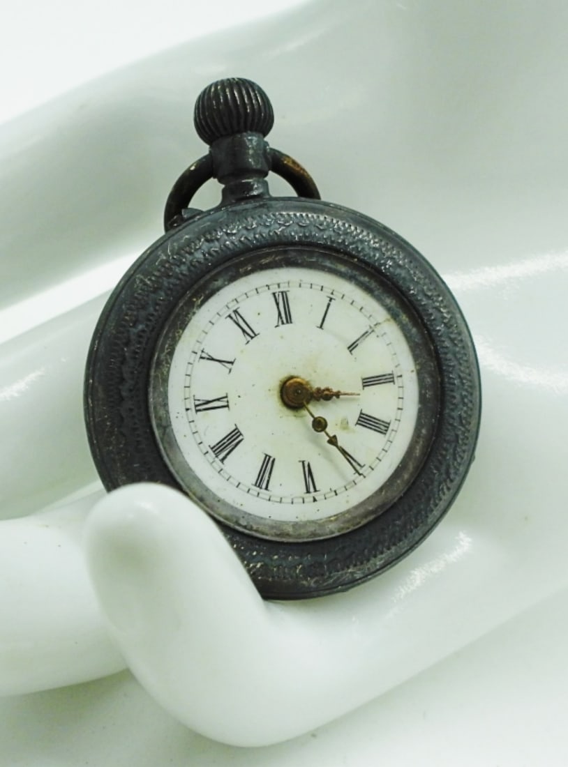 Small Pendant Size Pocket Watch: This watch features a white face and Roman numerals. It is a perfect way to spice up a wardrobe. Watches are not verified, authenticated, or tested in running condition unless specified.