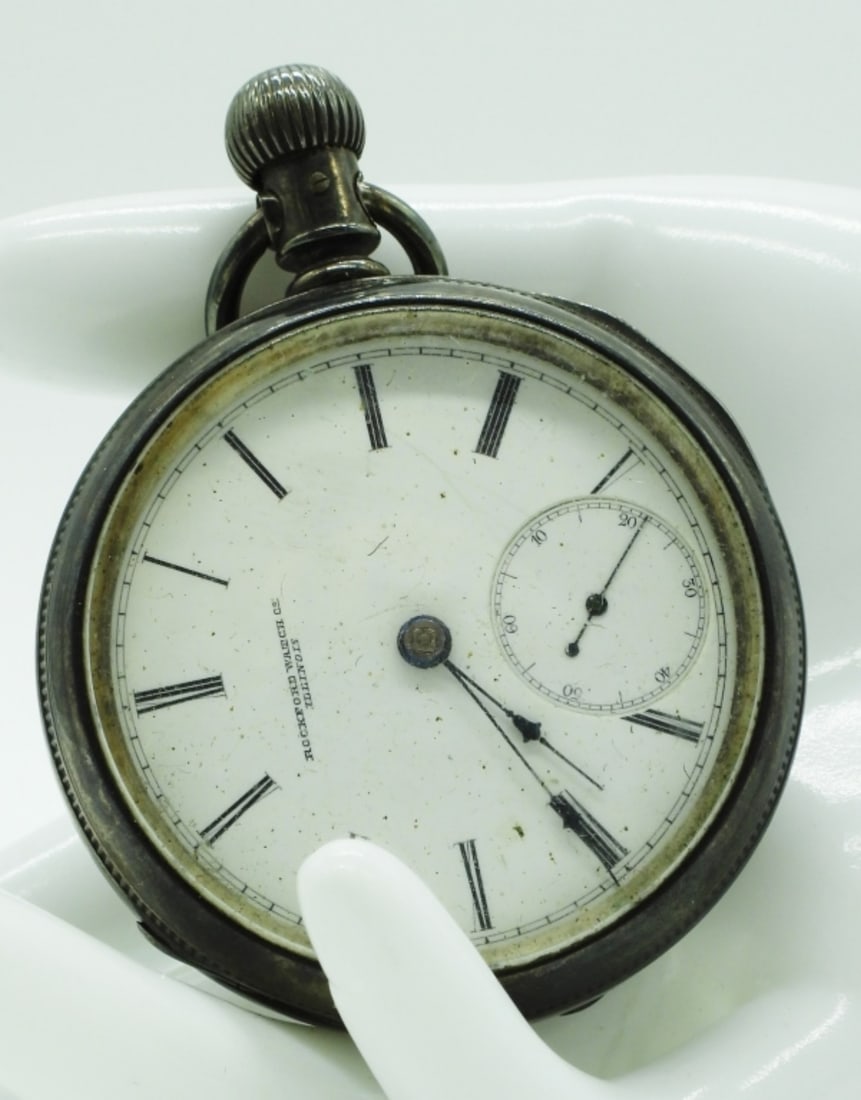 Rockford Open Face Pocket Watch: Likely dating back to the 19th century. Hold history in your hand. Watches are not verified, authenticated, or tested in running condition unless specified.