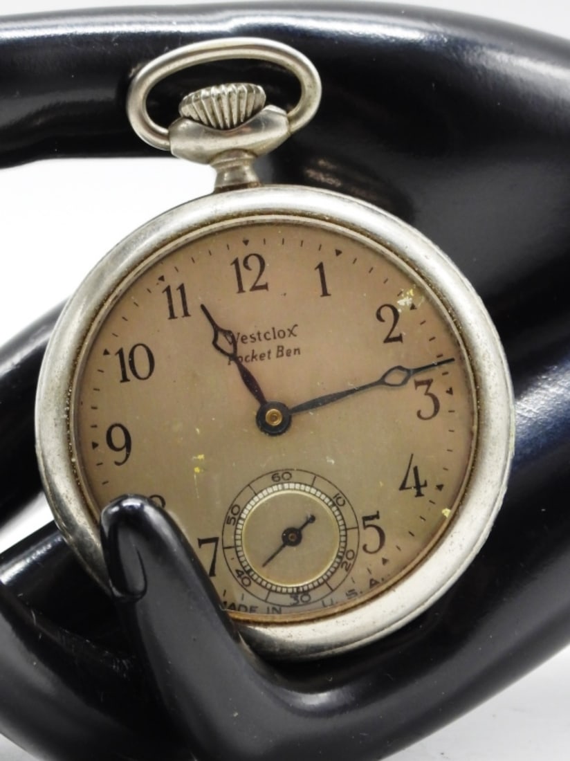 Westclox Ben Pocket Watch: Working. Manufactured in the USA and Canada. Watches are not verified, authenticated, or tested in running condition unless specified.