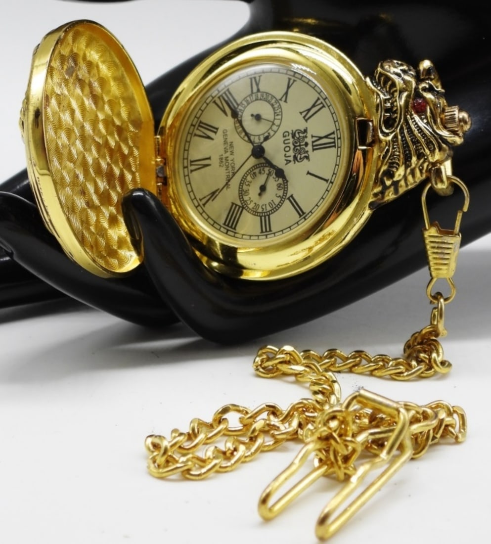 Guoja New Geneva Montreal 1862: Working. Gold-Tone metal alloy with a Roman numeral. Watches are not verified, authenticated, or tested in running condition unless specified.