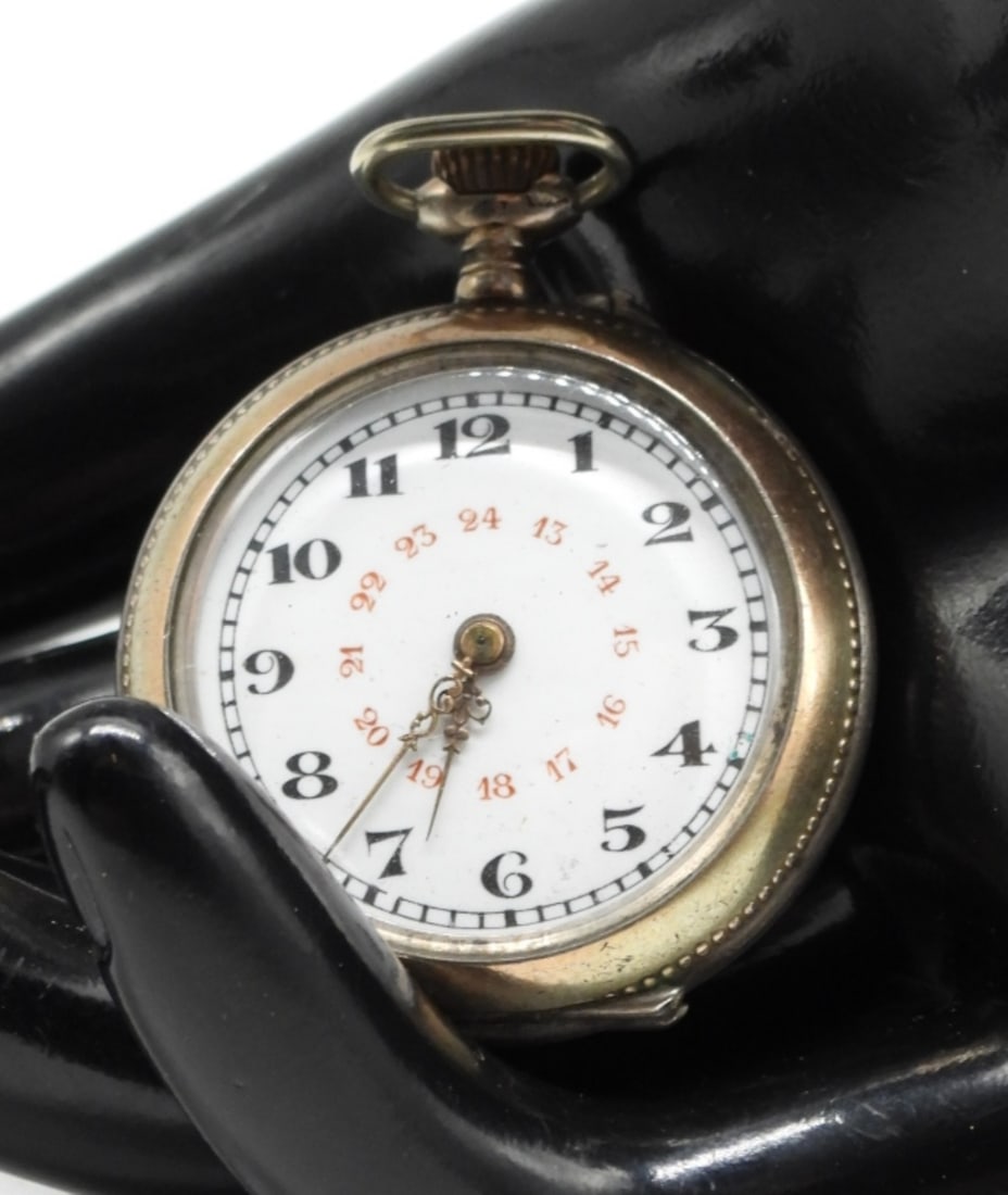 "Montre A Gousset" Small Swiss Pocket Watch: Working. This watch is marked with " Cylindre 6 Rubis" as well as "0,800." Watches are not verified, authenticated, or tested in running condition unless specified.