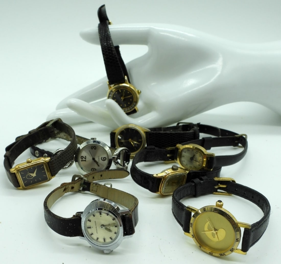 (8) Faux Leather Watches: Small Face Watches are not verified, authenticated, or tested in running condition unless specified