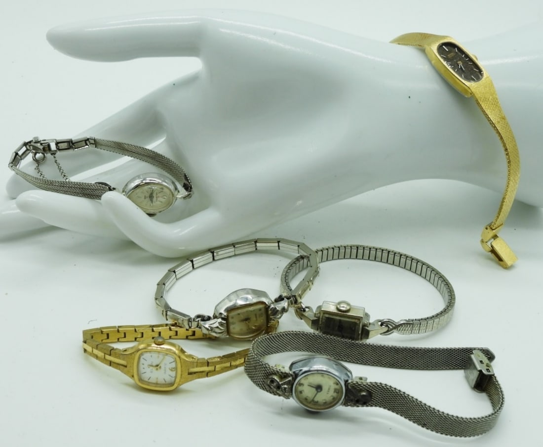 (6) Danity Women's Watches: Vintage, Elgin, Timex & more Watches are not verified, authenticated, or tested in running condition unless specified