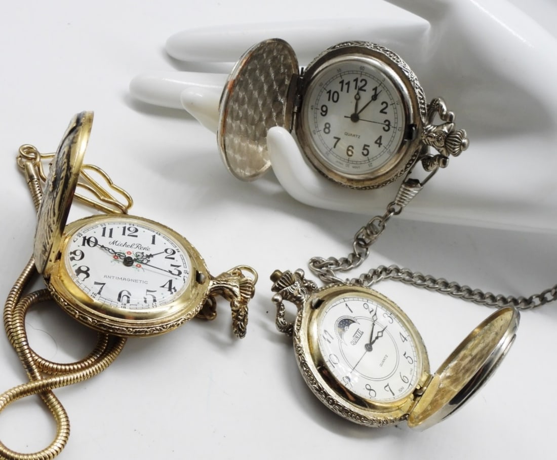 (3) Classic Eagle Pocket Watches - 2