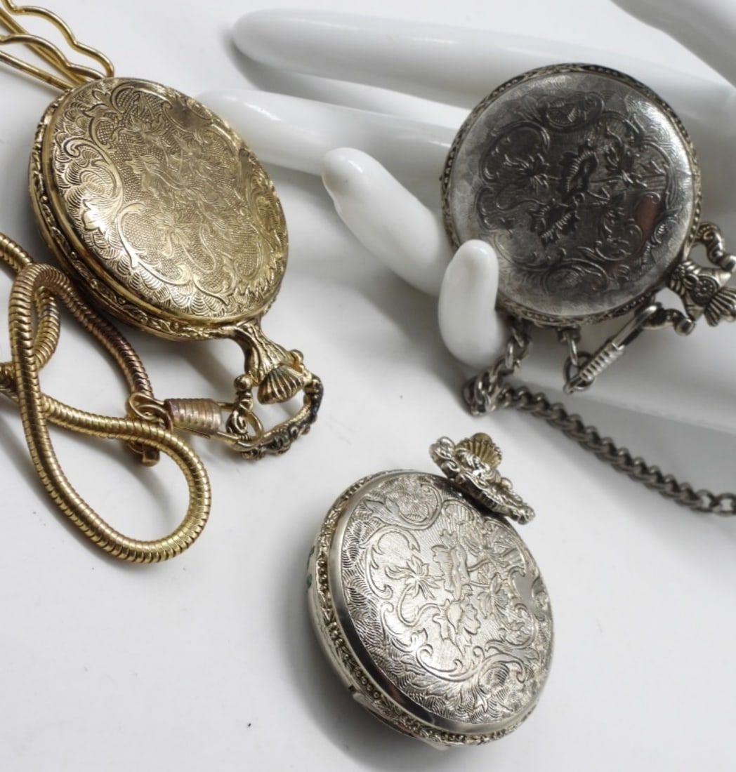 (3) Classic Eagle Pocket Watches - 3