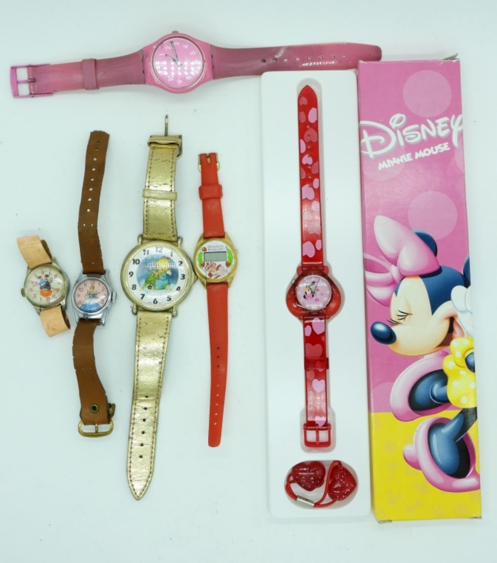 (6) Girls Watches: Strawberry Shortcake, Raggedy Ann, & More Watches are not verified, authenticated, or tested in running condition unless specified