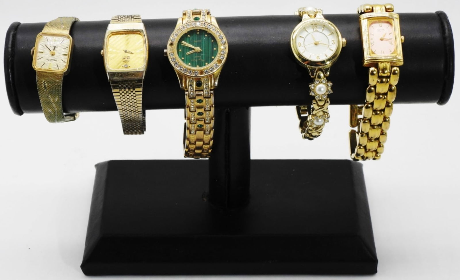 (5) Gold-Tone Women's Clasp Watches: Classy Gold-Tone. Watches are not verified, authenticated, or tested in running condition unless specified.