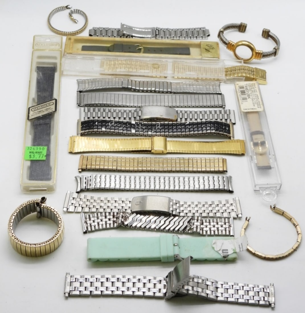 (20) Mixed Bands For Watches: Watches are not verified, authenticated, or tested in running condition unless specified