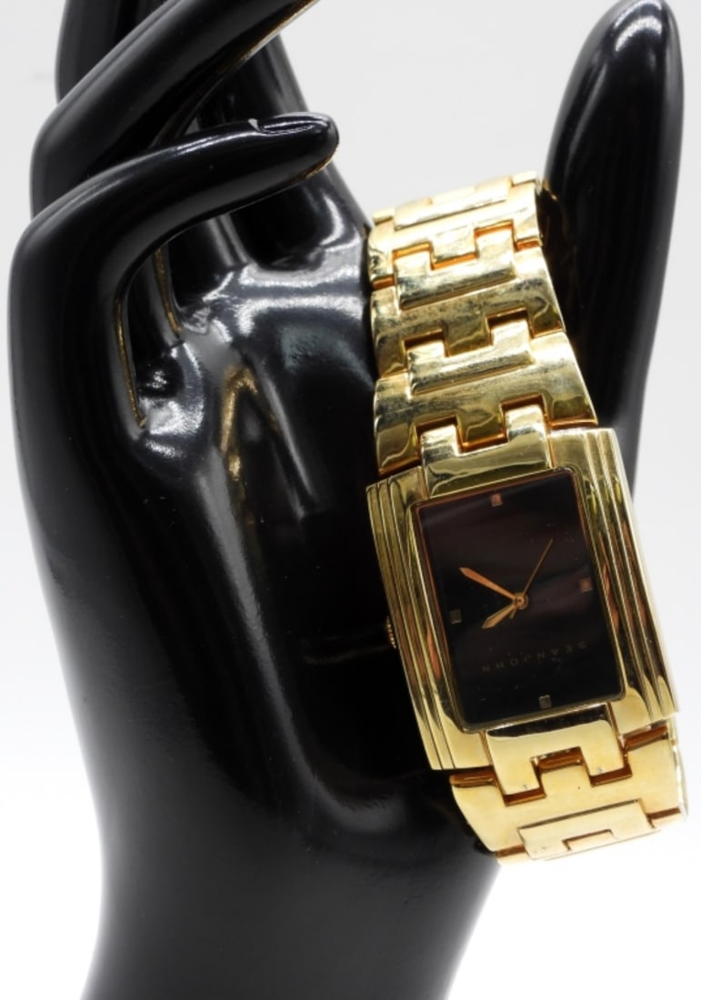 Sean John Men's 30mm Gold Tone Rectangular: Refined! Watches are not verified, authenticated, or tested in running condition unless specified