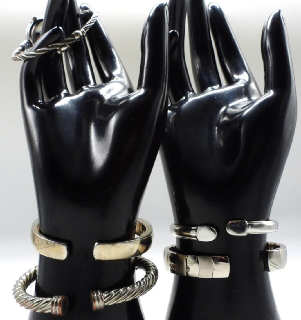 (5) Silver-Tone Cuff Watches - 2