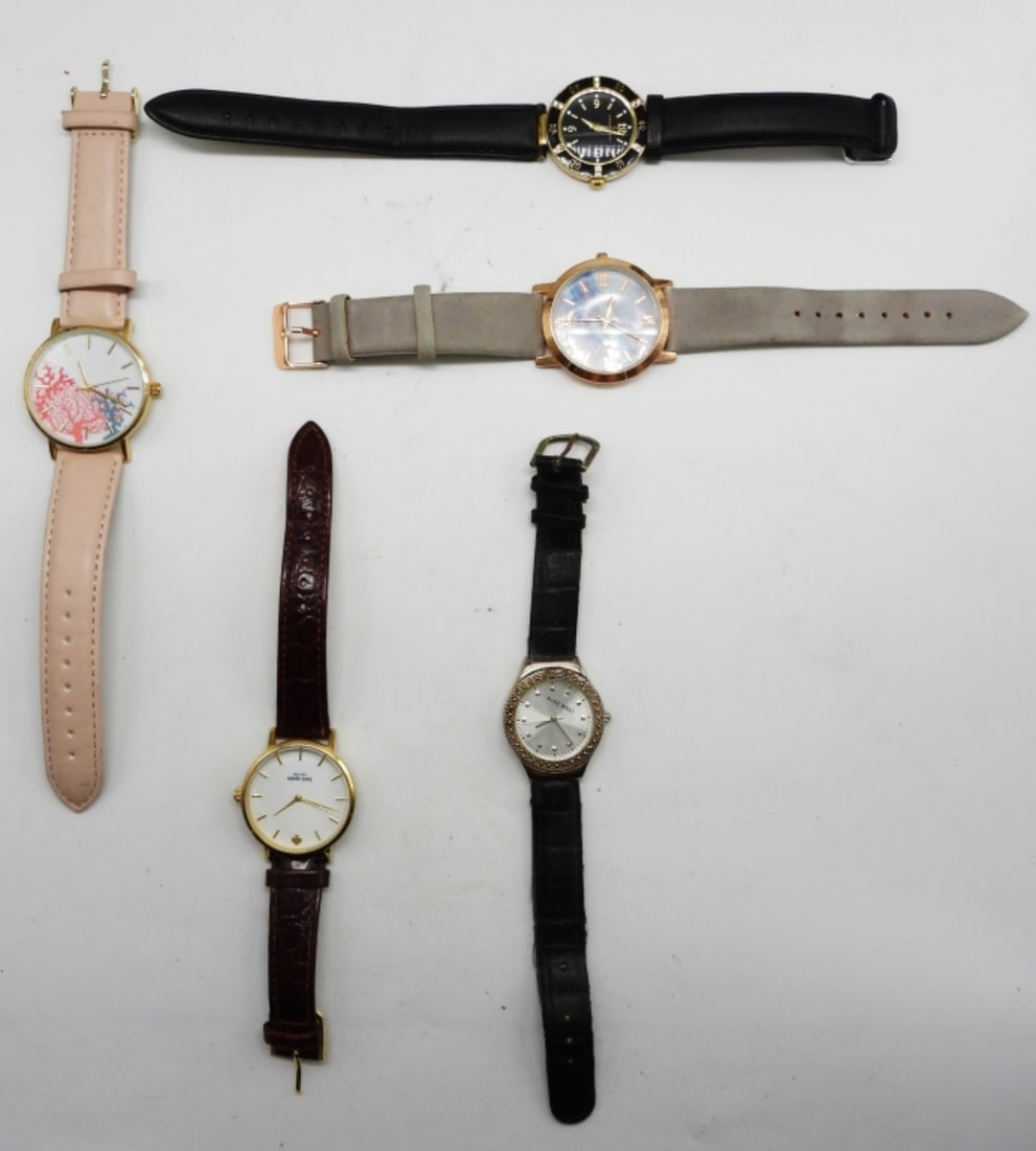 (5) Leather Band Watches (1 of 2)