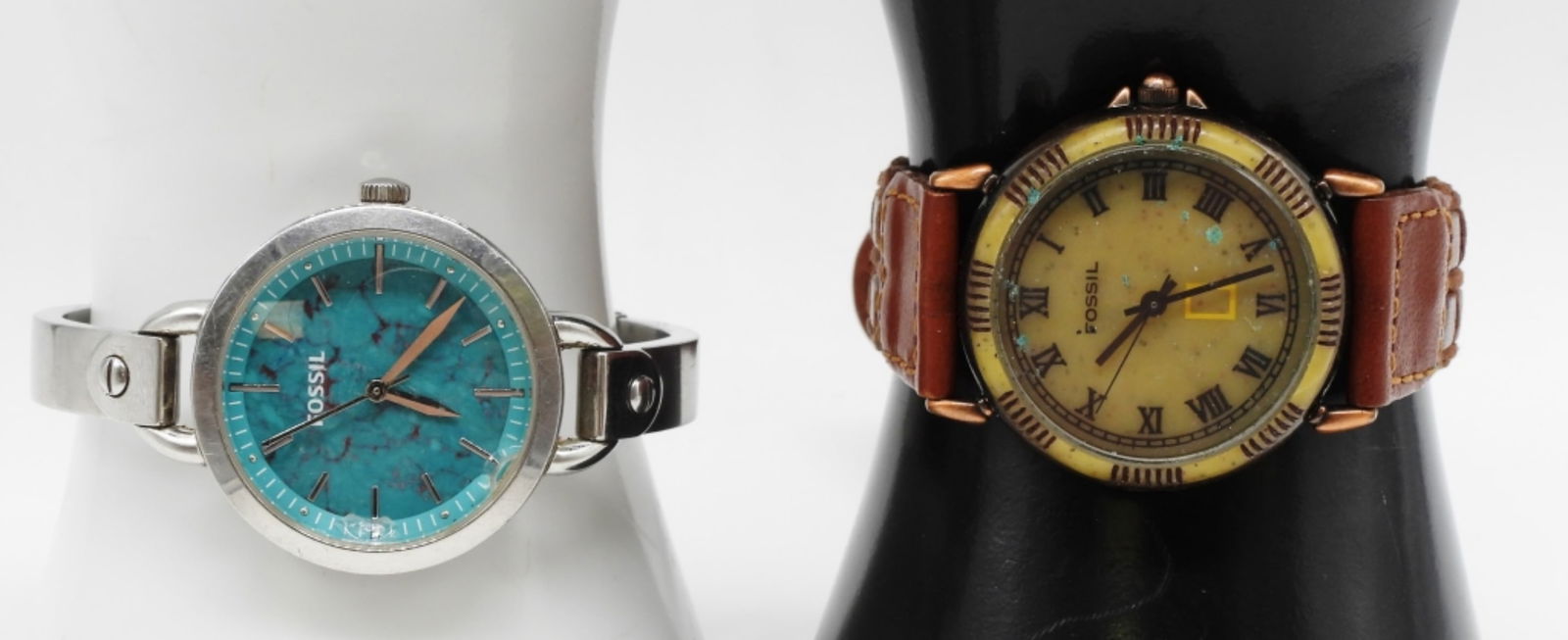 (2) Fossil Watches: 1 Men's, 1 Women's Watches are not verified, authenticated, or tested in running condition unless specified