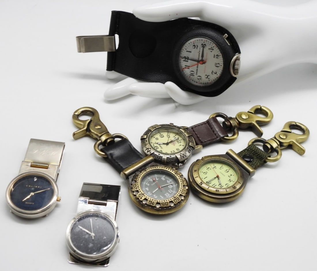 (3) Watch Key Chains & Watch Money Clip (1 of 3)