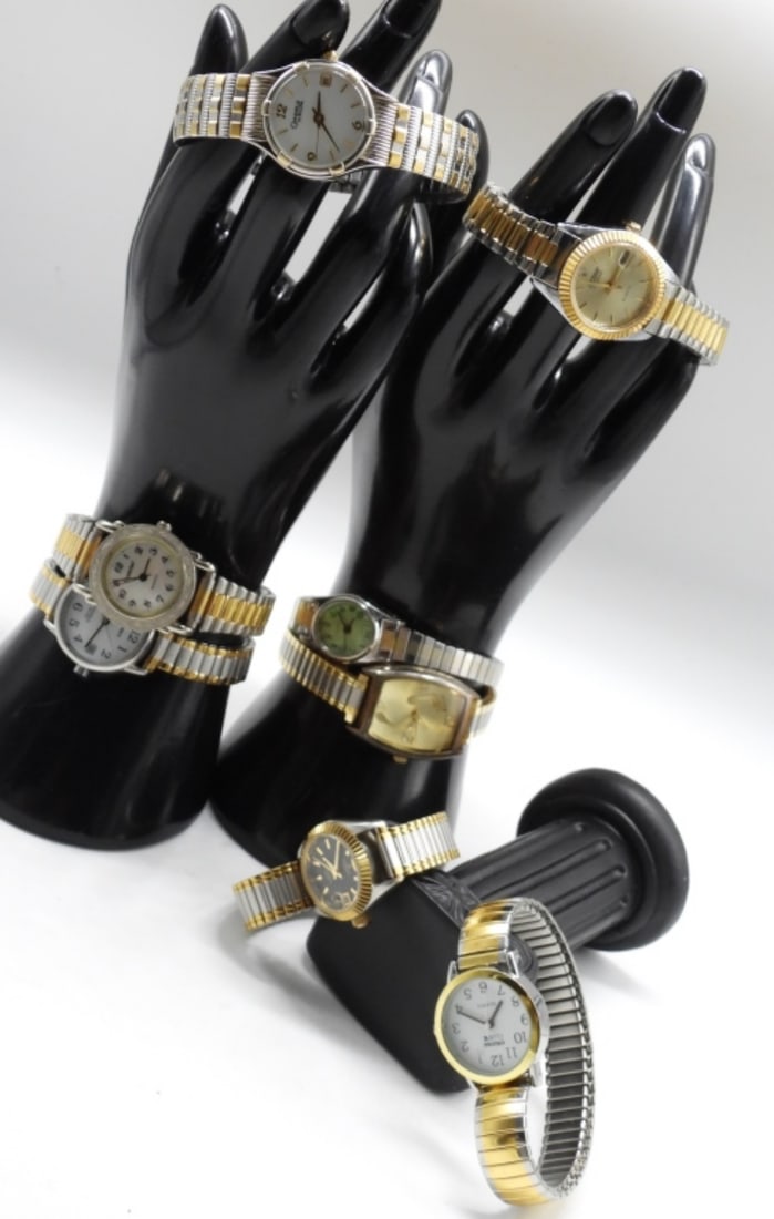 (8) Two-Toned Stretch Watches: All two-toned stretch bands. Watches are not verified, authenticated, or tested in running condition unless specified.