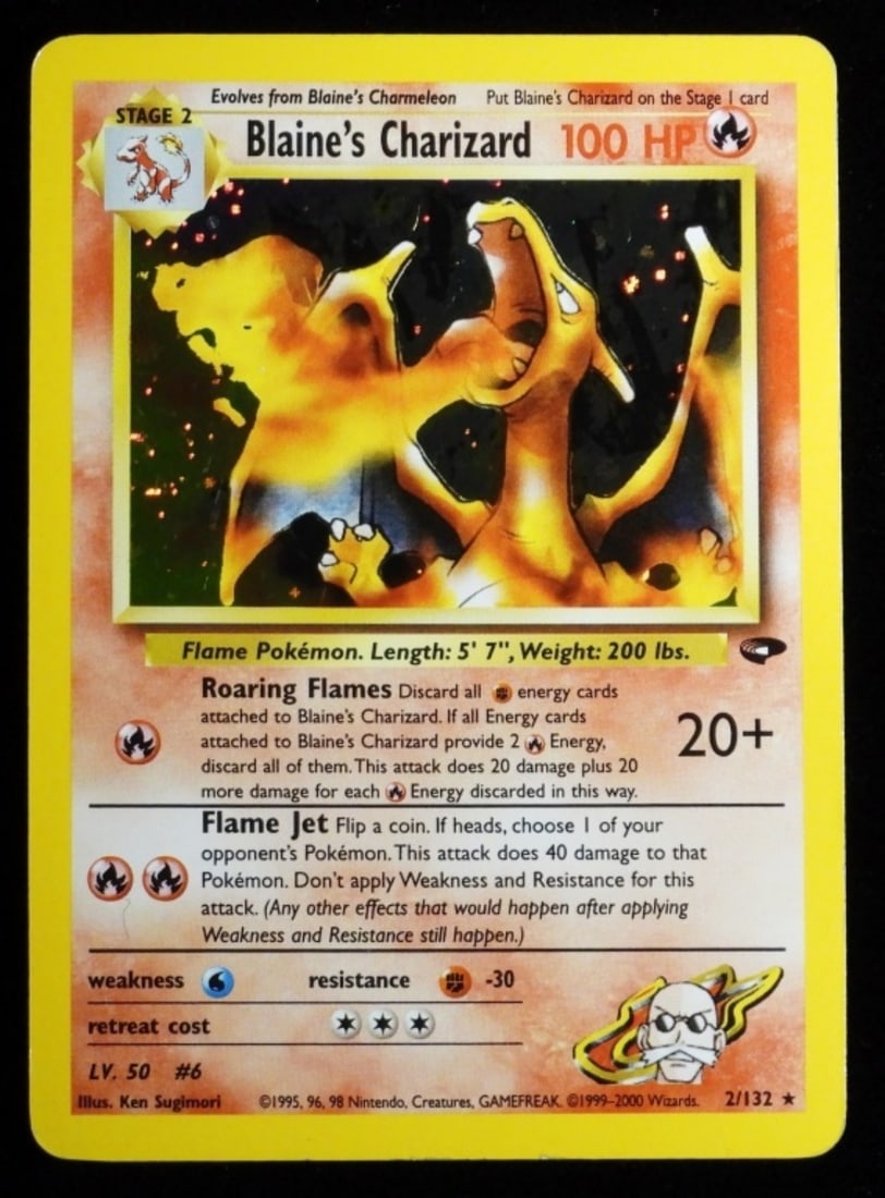 Blaine's Charizard 2/132 Holo 199-2000 (VG) (1 of 2)
