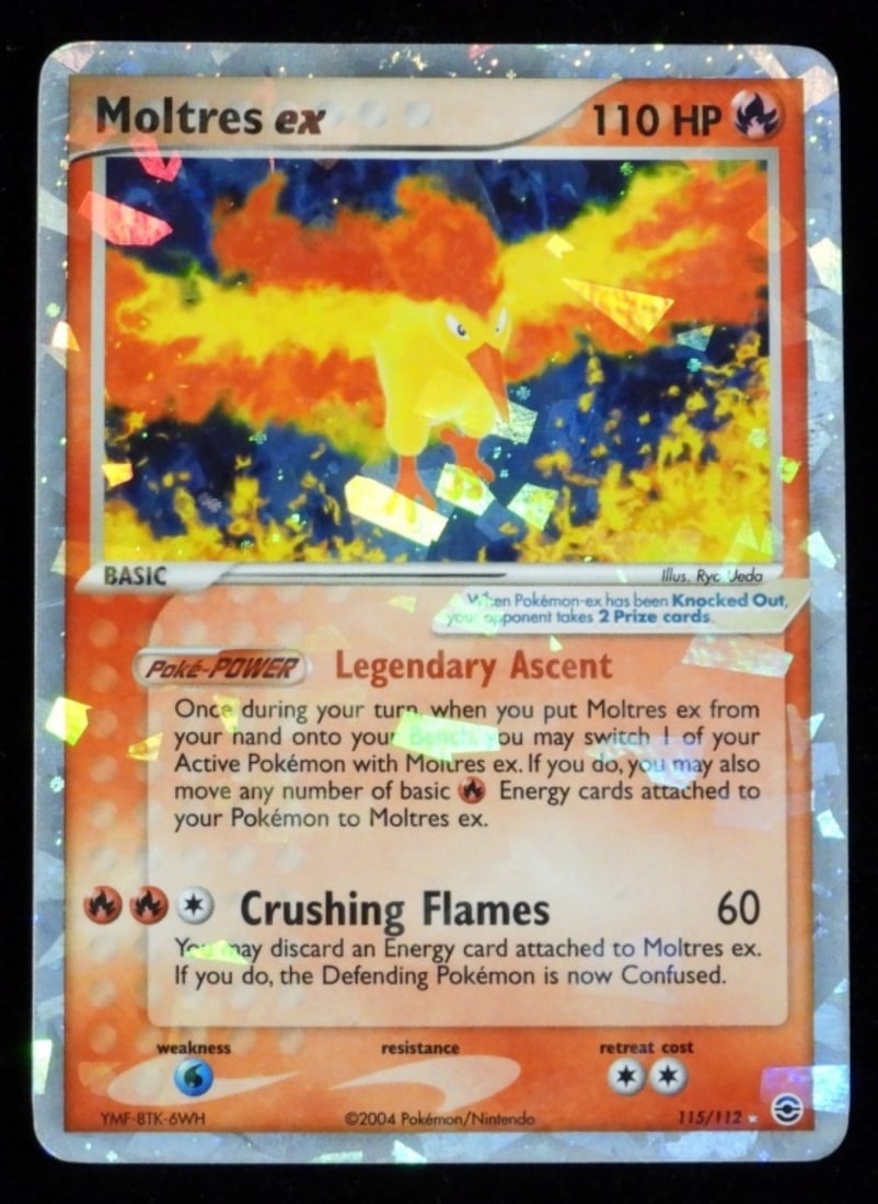 Moltres Ex 115/112 Full Art Holo 2004 (VG): Secret Rare from 2004 EX FireRed & LeafGreen set. Basic 110 HP