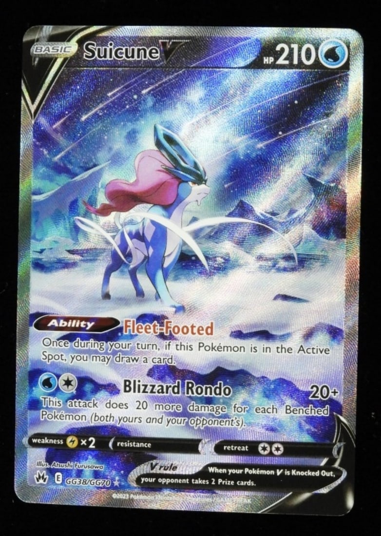 Suicune V GG38/GG70 2023 Holo VG: Basic HP210 E Crown Zenith Galarian Gallery