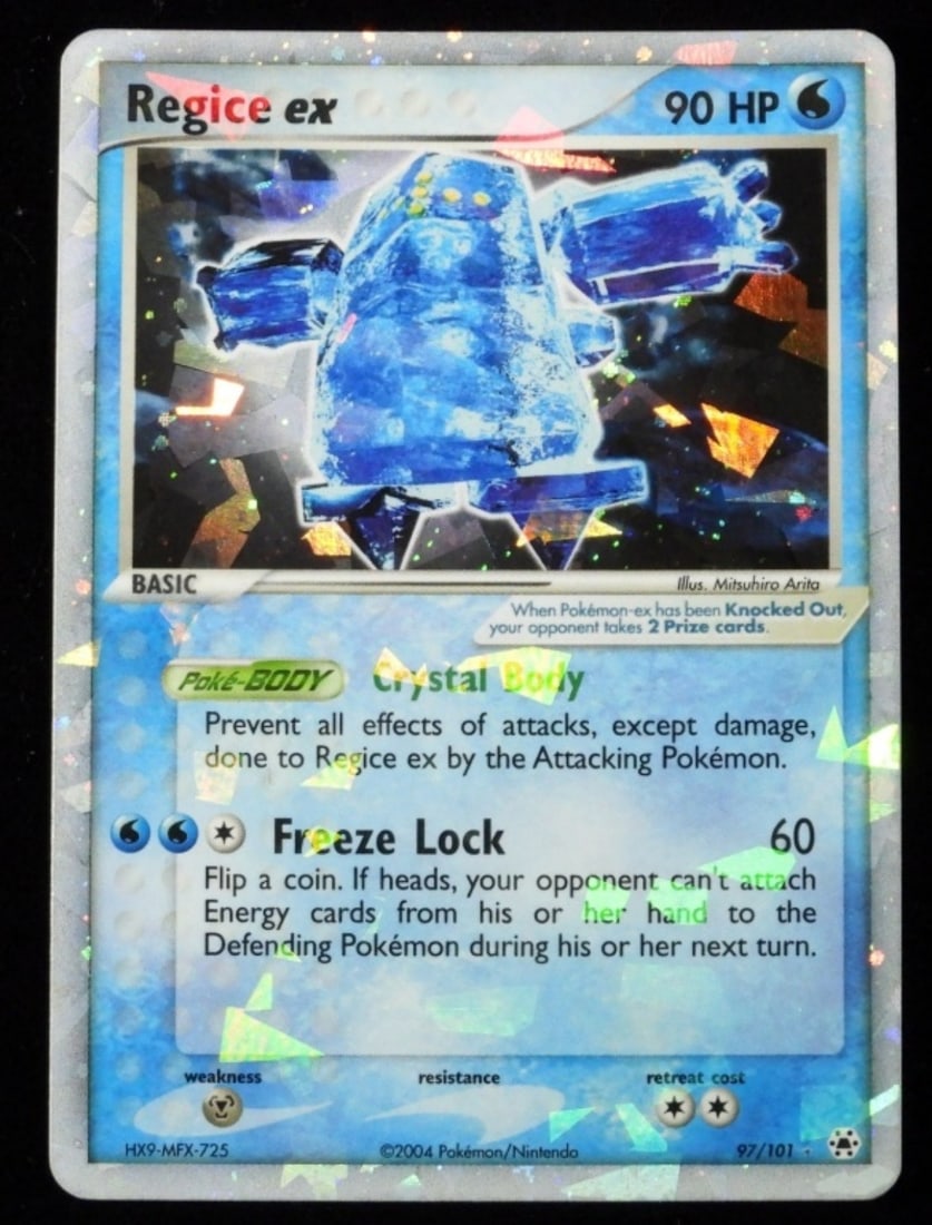 Regice Ex 97/101 Full Art Holo (VG) 2004: 90HP, basic. Full art hologram
