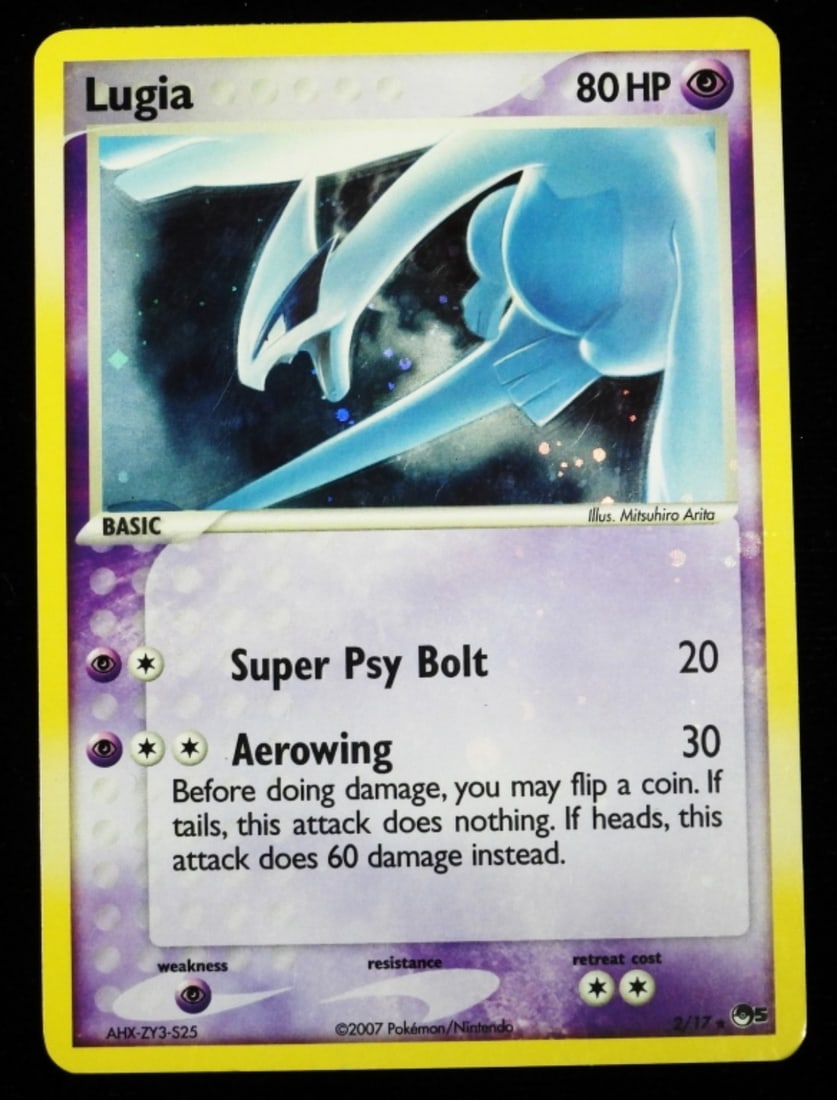 Lugia 2/17 Holo (G/VG) 2007: 80HP, Basic. Rare. Hologram