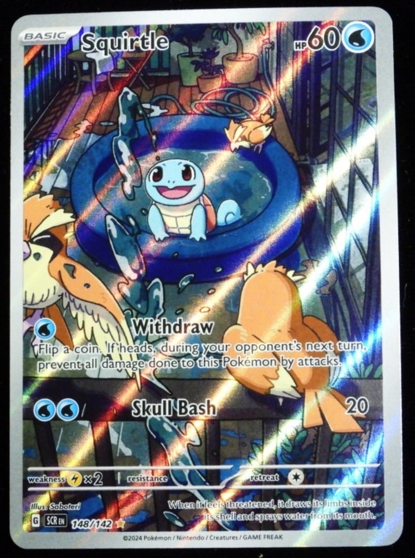 Squirtle 148/142 2024 Atellar Crown Ill.Rare VG: Basic HP60 Scr EN G