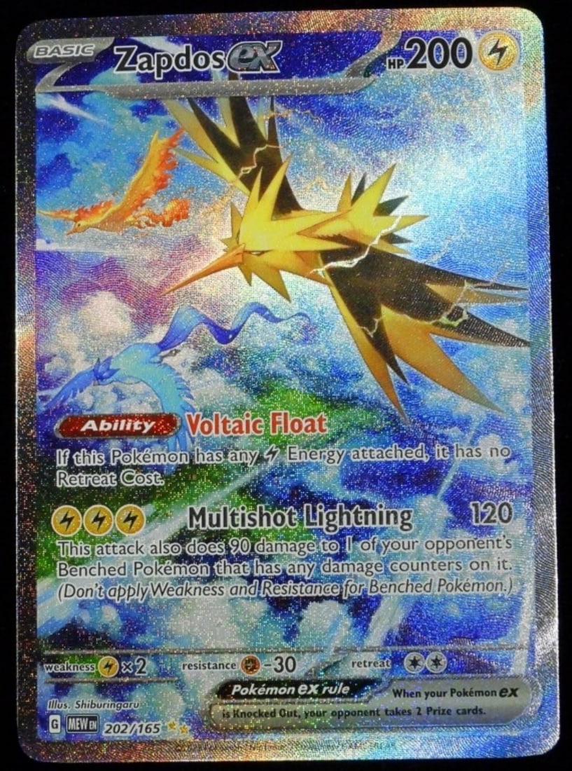 Zapdos EX 202/165 2023 SIR VG: Basic HP200 Mew EN G
