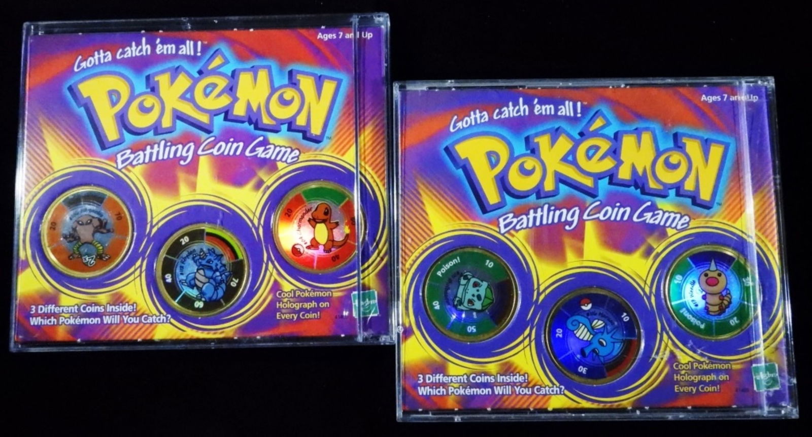 (2) Pokemon Battling Coin Games: Gotta catch them all Opend
