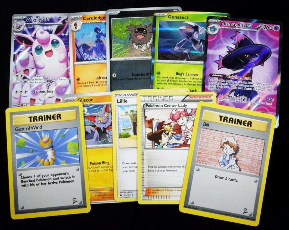 (10) Pokemon Cards VG: Shadowless, holo, & trainer cards Ceruledge 020/094, and more