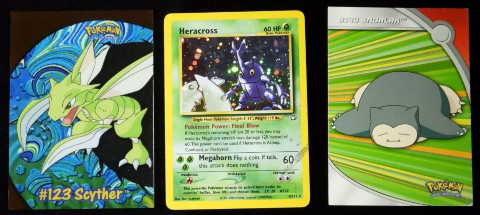 (3) Pokemon Cards G-VG (1 of 2)