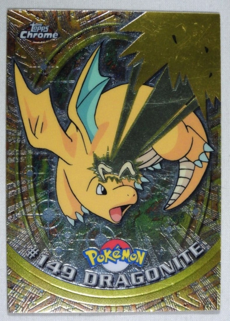 TOPPS #149 Dragonite Pokemon Card VG: Chrome