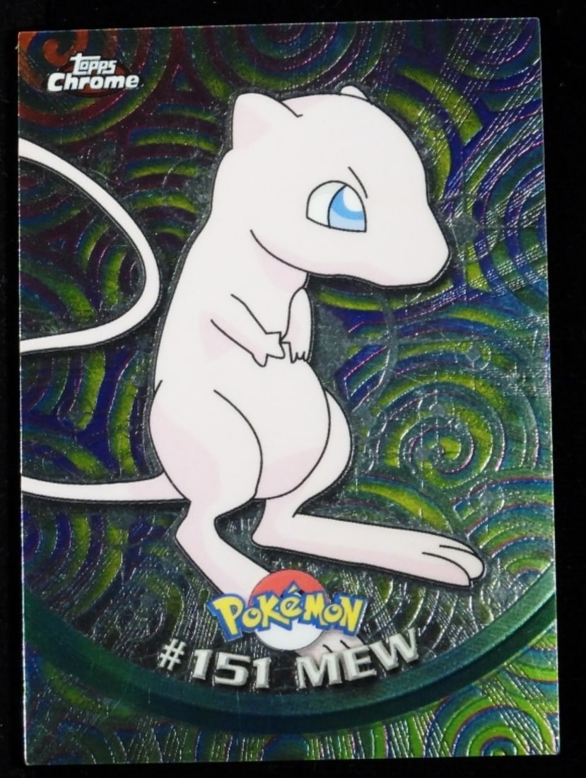 TOPPS Chrome Pokemon #151 Mew VG: Chrisp corners