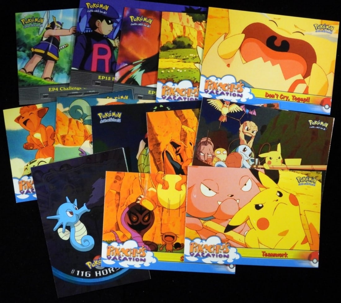 (13) Pokemon TV Cards VG: EP 15 Battle aboard the St. Anne, EP4 Challenge of the Samurai, & more.
