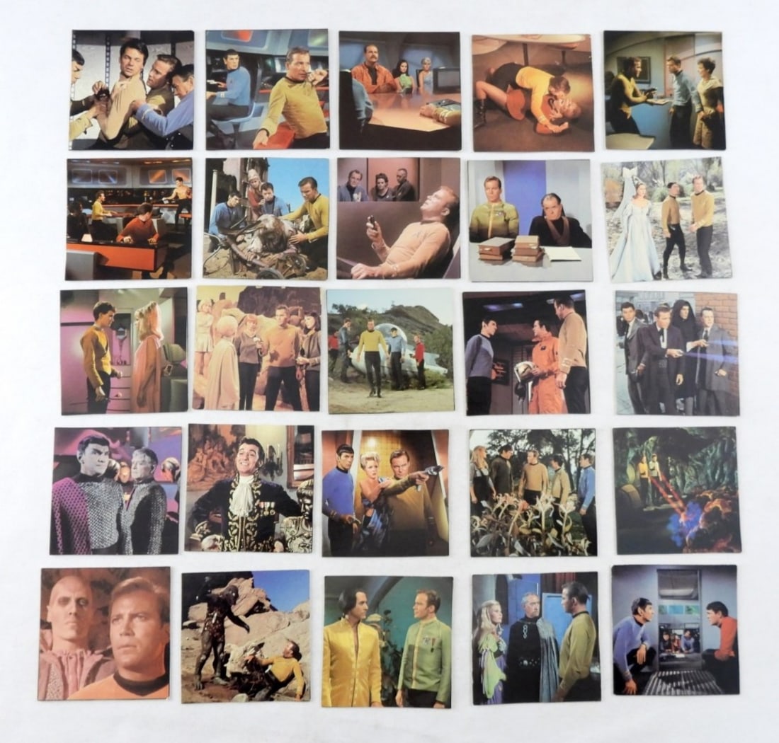 (25) Cut Out Star Trek 3x3 Cards: Blank Backs