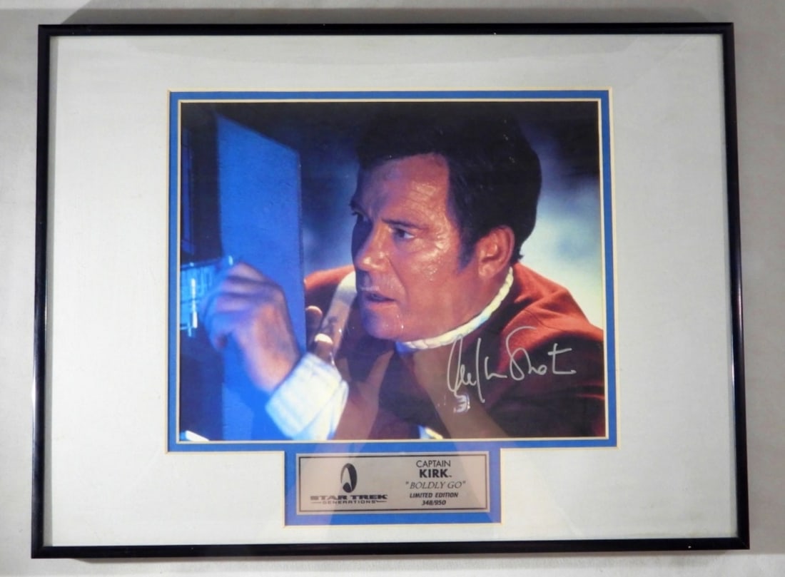 Star Trek "William Shatner" Autographed: Signed photo of William Shatner "Captain Kirk" Photo framed 348/950- No COA