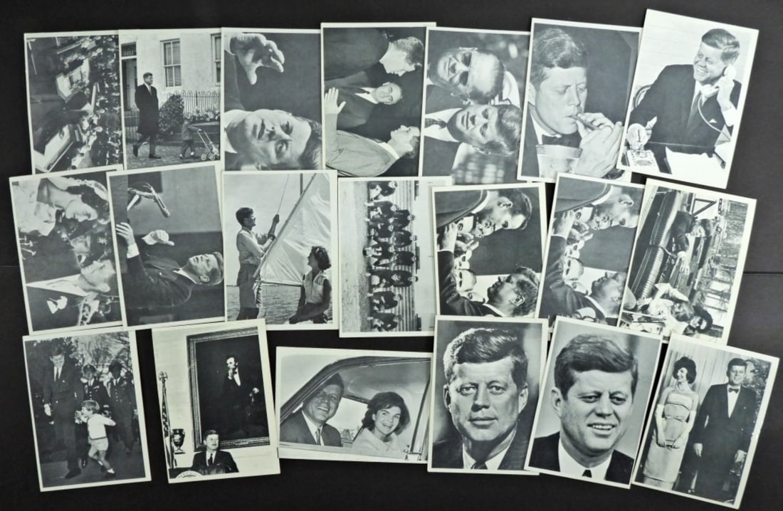 (20) 1964 TOPPS JOHN F KENNEDY CARDS: only (1) DUPLICATE - REST DIFFERENT - NICE EX/EX++