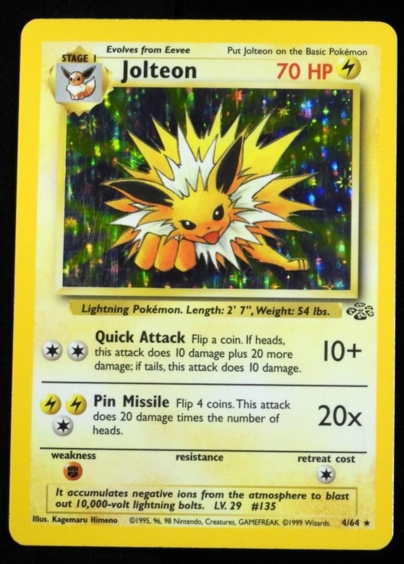 Jolteon 4/64 1999 Holo: Stage 1 70HP LV.29 #135