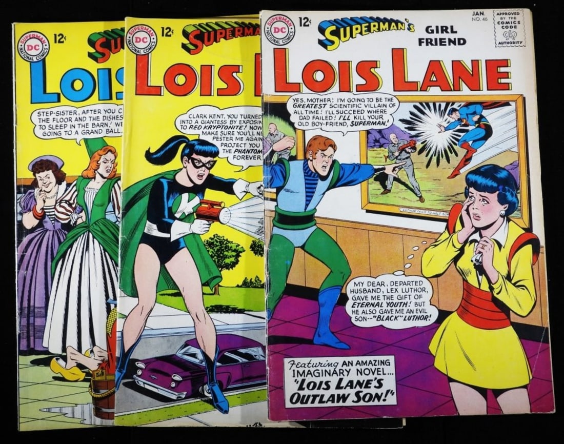 DC Superman's Girlfriend Lois Lane #46-48: G/VG condition with normal wear from the year. 12-cent issues 1964