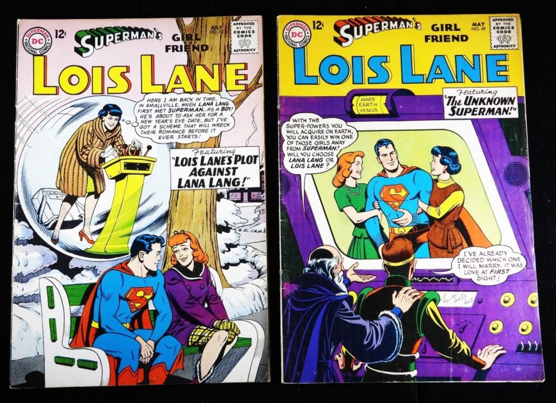 #49-50 Superman's Girlfriend Lois Lane: DC comics both in VG condition with light creases.