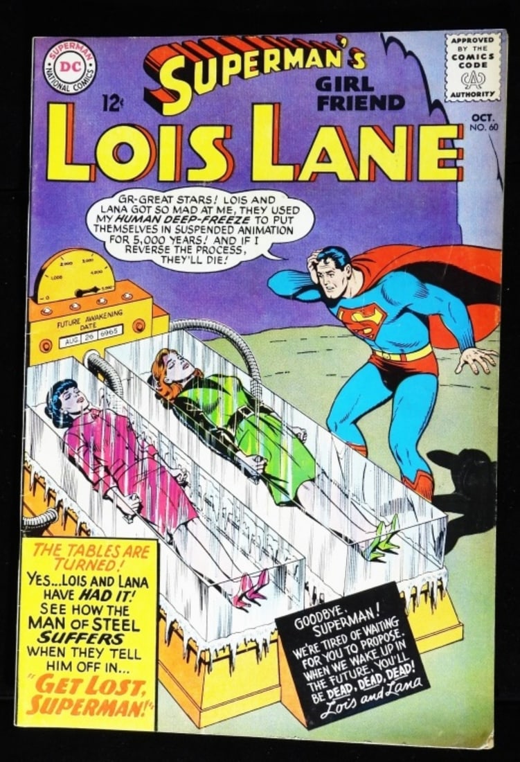 DC Superman's Grilfriend Lois Lane #60: 12-cent issue. In G/VG condition with color-fading and crease and normal from the years.