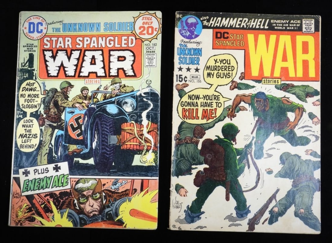 (2) DC Star Spangled War Stories G-VG: Numbers: 155 (It has a very small rip along the spine.)& 182
