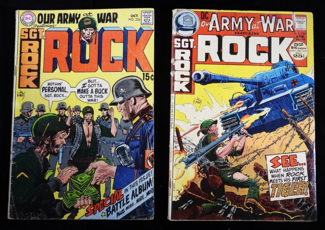 (2) DC SGT. ROCK Our Army AT War G-VG: Numbers: 224 & 244 (The top corner is ripped.)