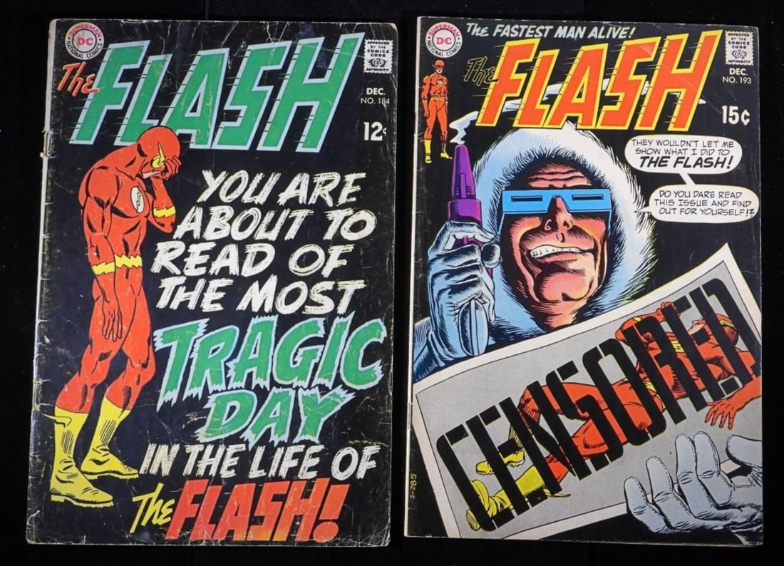 (2) DC The Flash P-VG: Numbers: 184 (the cover is worn.) & 193