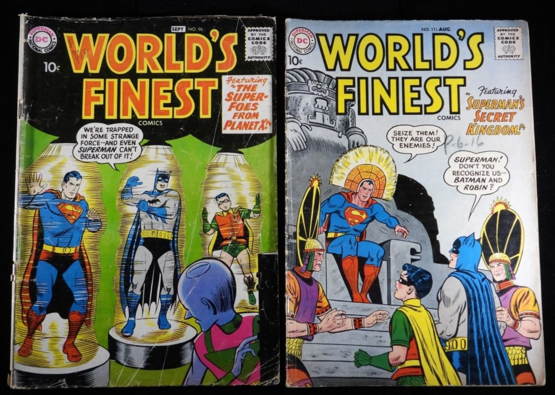 (2) DC World's Finest Comics G-VG: (There is writing on the top of the cover.) Numbers: 96, & 111