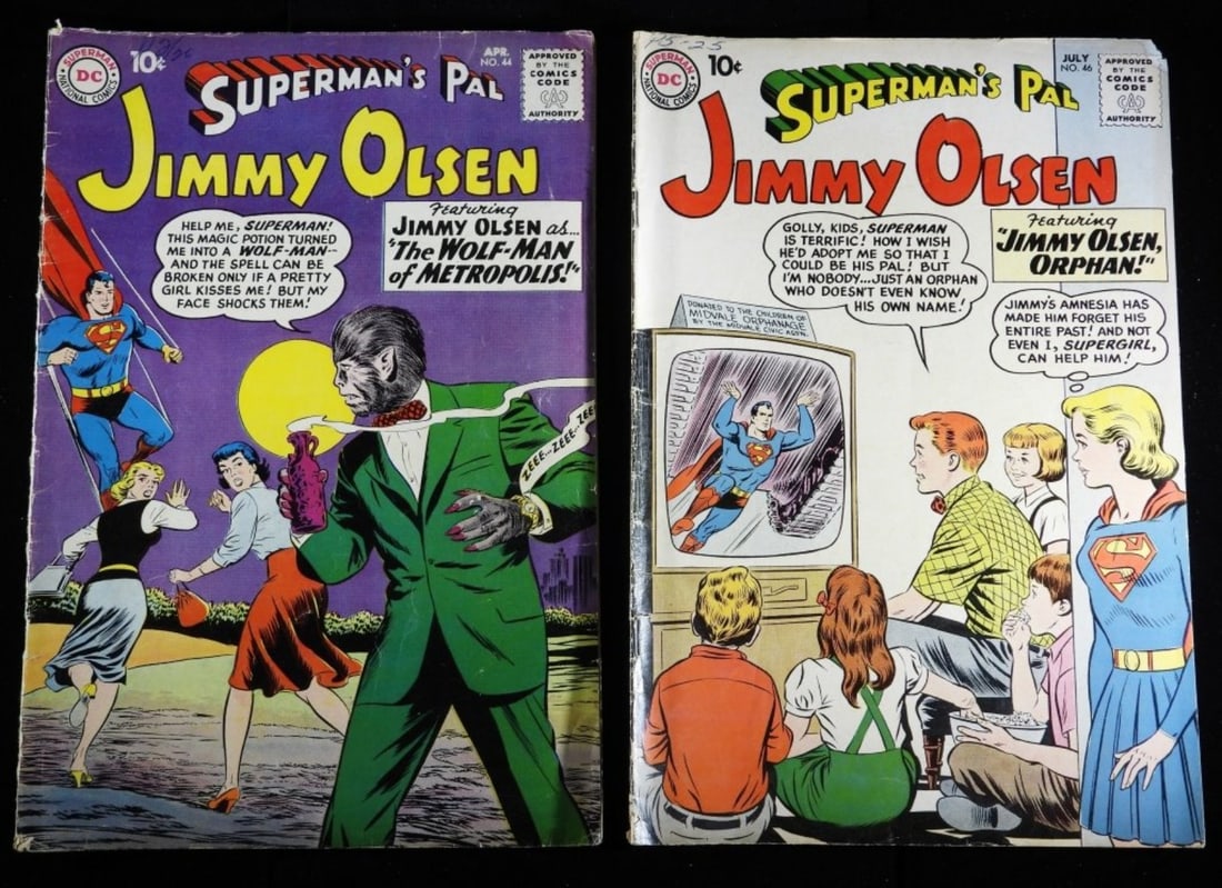 (2) Superman's Pal Jimmy Olsen G-VG: (There is writing on the top of the cover.) Numbers: 44 & 46
