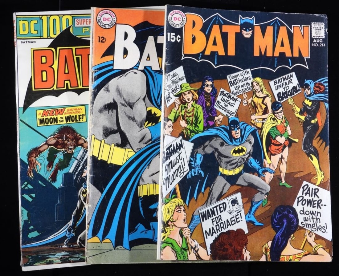 (3) DC Batman Comics F-VG: Numbers: 177, 214, & 255