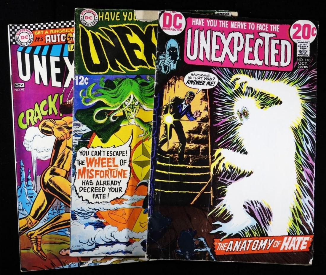 (3) DC Mixed Unexpected Comics F-VG: Numbers: 97, 111 (missing a few bits of the cover.), & 140