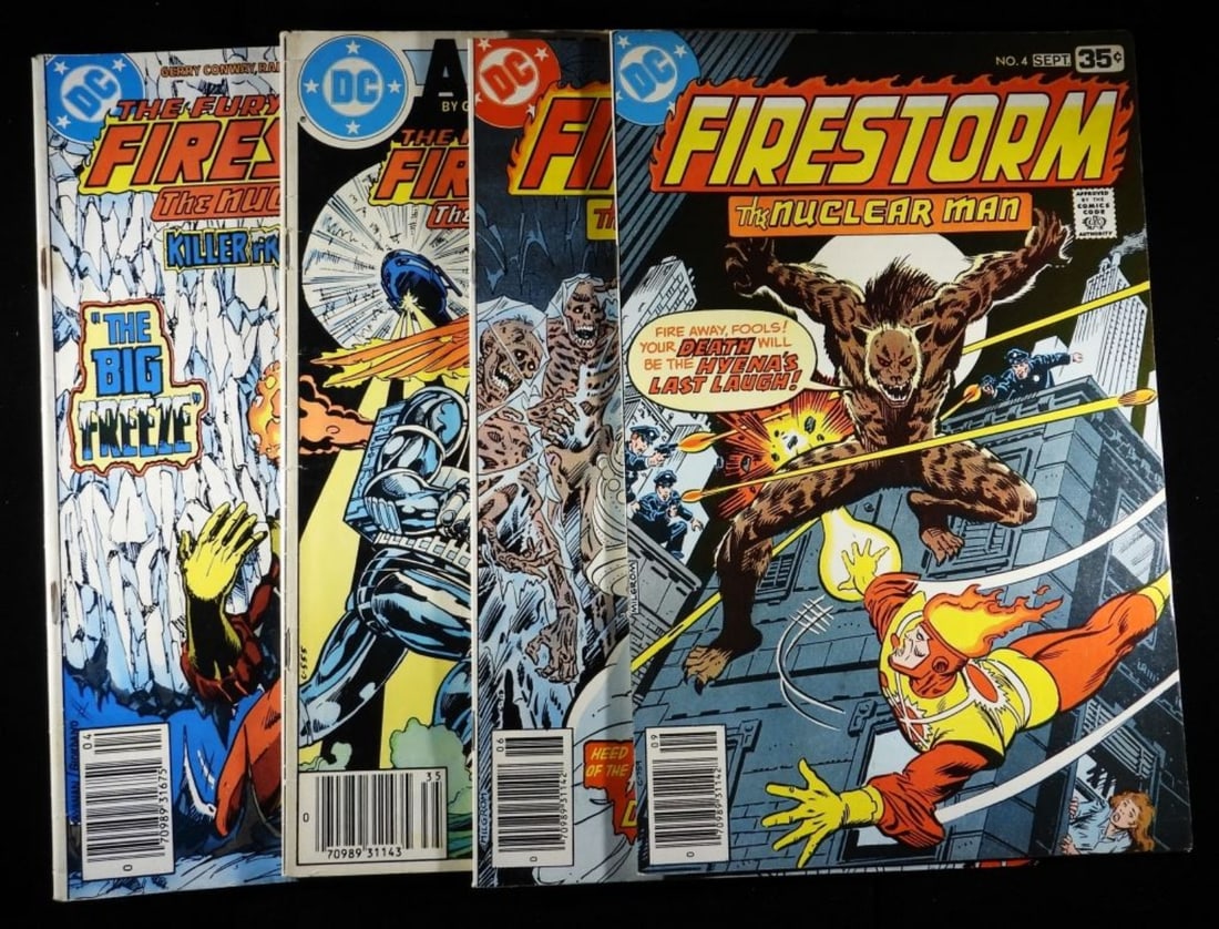 (4) Firestorm: The Nuclear Man VG: Numbers: 1, 3, 4, & 34