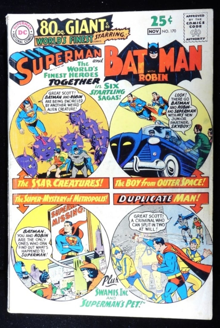 World's Finest #170: Batman Superman 80 Page Giant Cents 1967