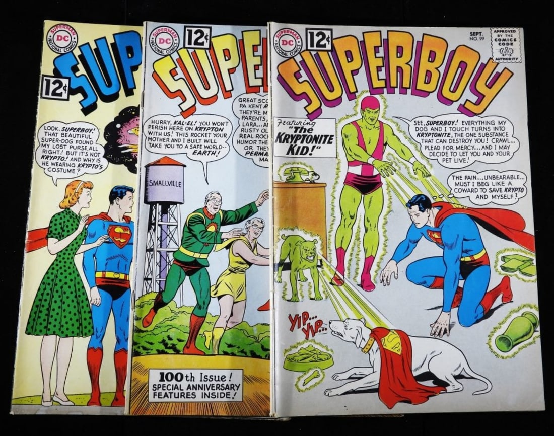 (3) DC Superboy G-VG: Numbers: 99, 100, & 101